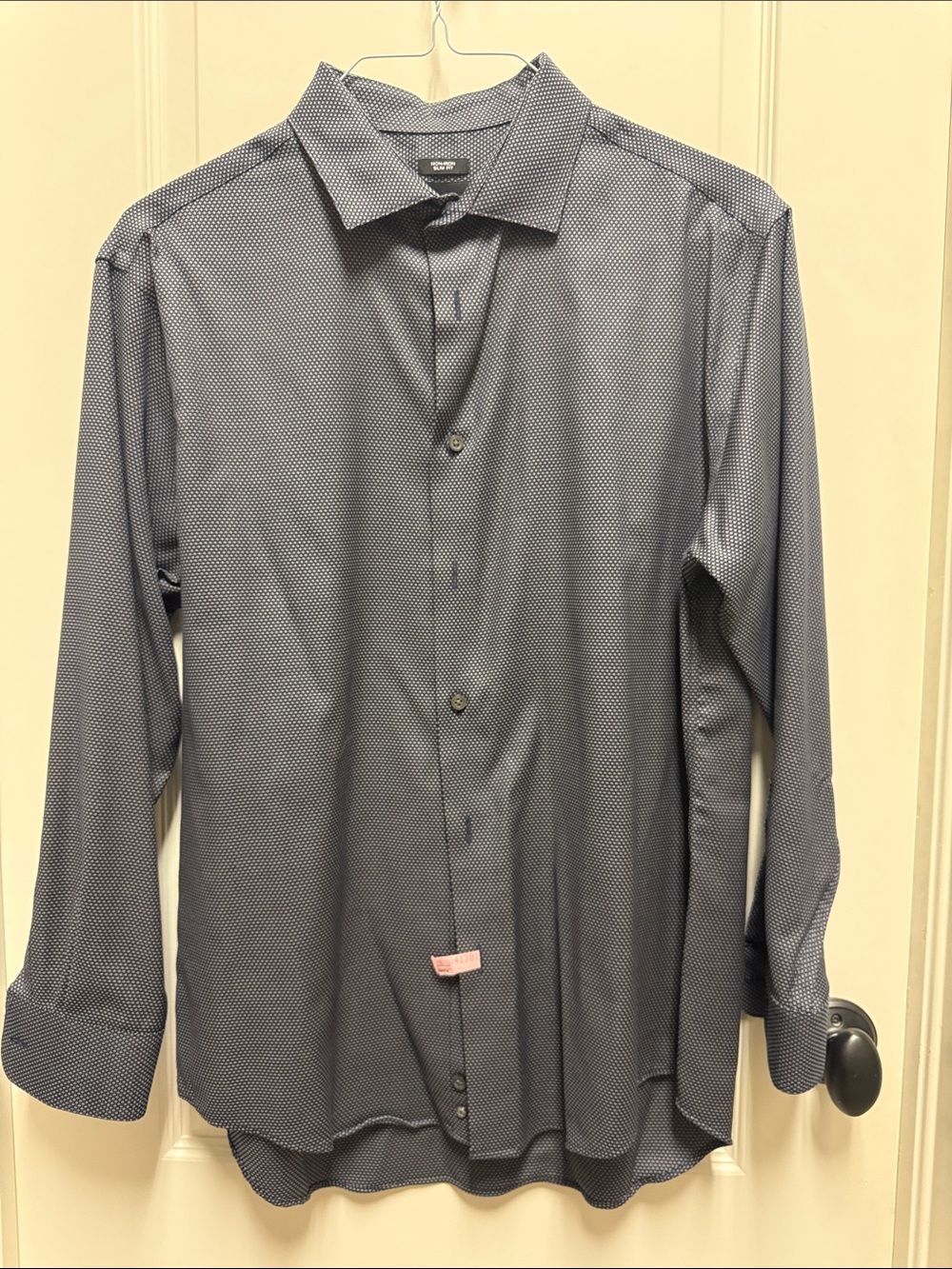 Kenneth Cole awareness Men's Navy Micro-Pattern Button-Down Shirt